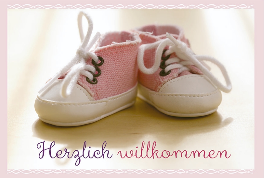 Glückwunschkarte zur Geburt Herzlich willkommen