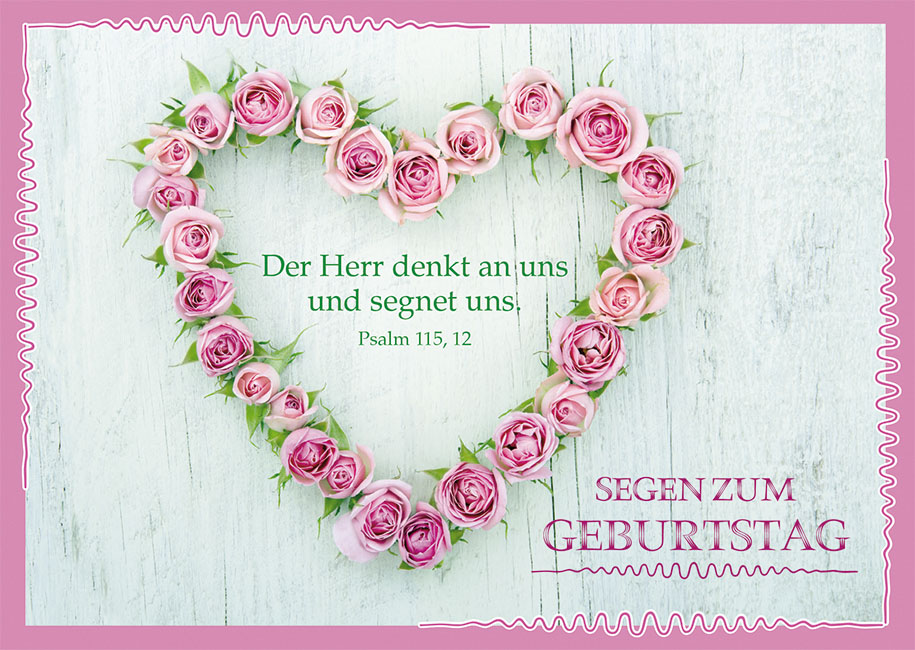 Postkarte Segen zum Geburtstag