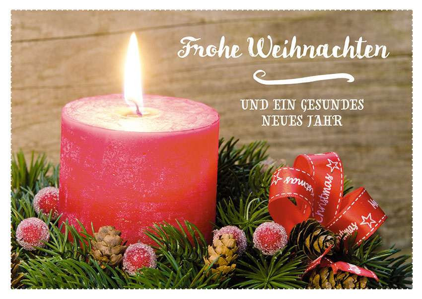Postkarte Frohe Weihnachten und ein gesundes neues Jahr