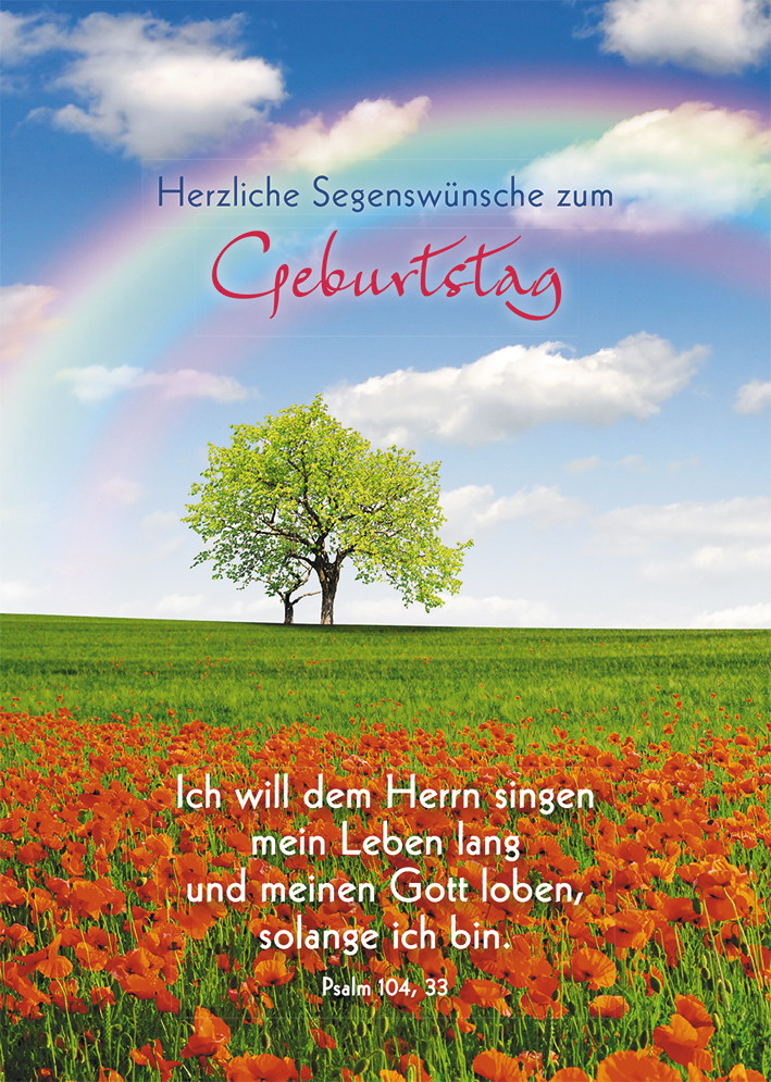 Postkarte Herzliche Segenswünsche zum Geburtstag