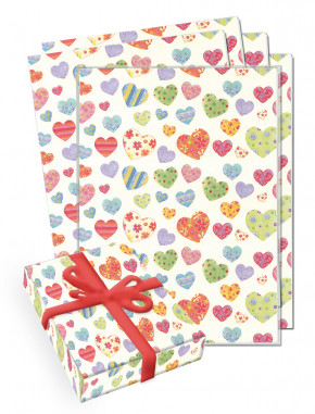 Geschenkpapier Von Herzen