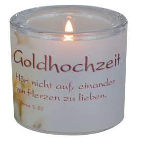 Glaswindlicht: Goldhochzeit