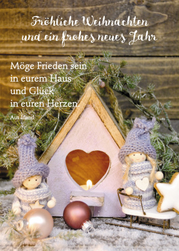 Postkarte Fröhliche Weihanchten und ein frohes neues Jahr