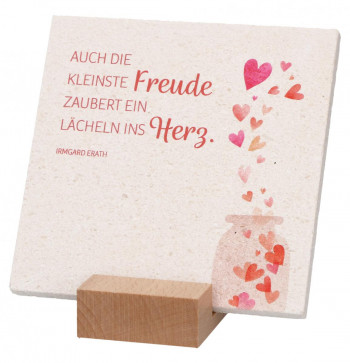 Natursteintafel - Die Freude