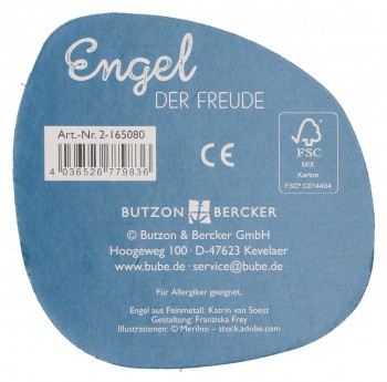 Engelfigur aus Metall - Engel der Freude