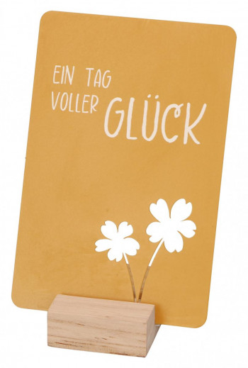 Metalltafel zum Aufstellen - Ein Tag voller Glück