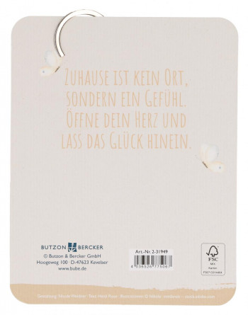 Holz-Schlüsselanhänger - Von Herzen