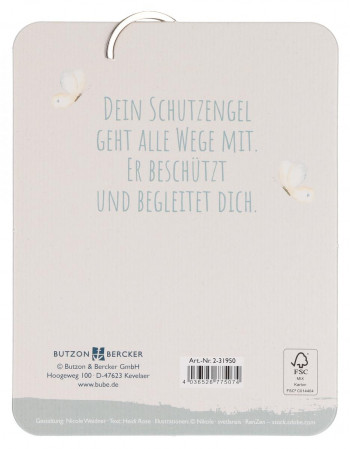 Holz-Schlüsselanhänger - Schutzengel
