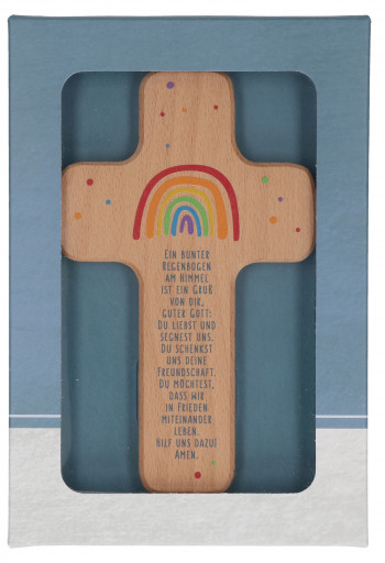Kinderholzkreuz - Ein bunter Regenbogen