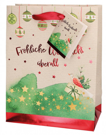 Geschenktüte - Fröhliche Weihnacht überall