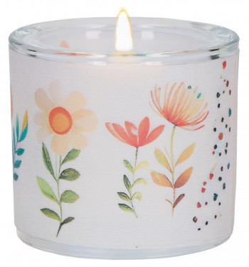 Glaswindlicht - Blumengrüße