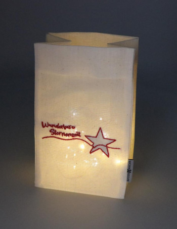 Lichtbeutel für LED-Kerze - Wunderbare Sternenzeit
