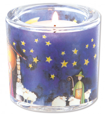 Glaswindlicht - Weihnachten / Krippe