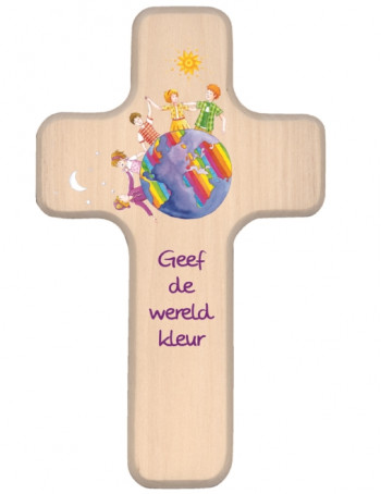 Kinderkreuz "Geef de wereld kleur"