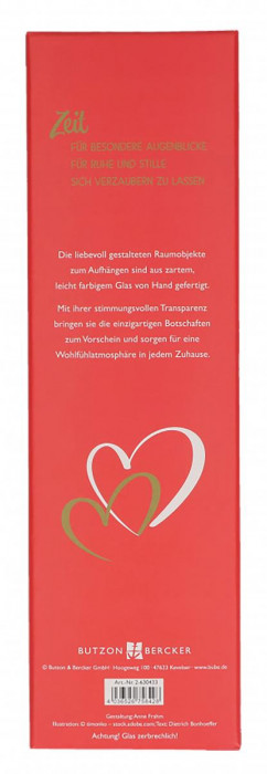 Glasrelief zum Aufhängen - Liebe