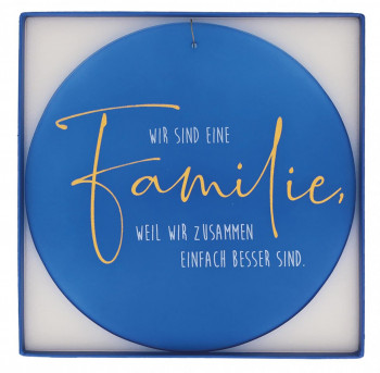 Glasrelief zum Aufhängen - Familie