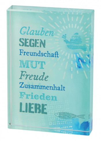Glasquader - Glauben, Segen, Freundschaft...