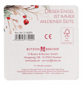 Engelfigur aus Metall - Alles Liebe