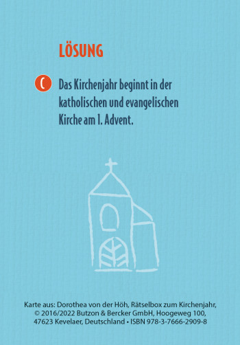 Rätselbox zum Kirchenjahr