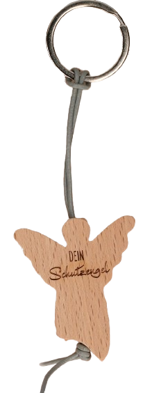 Holz-Schlüsselanhänger - Dein Schutzengel