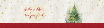 Glaswindlicht - Weihnachten ist Herzensglück