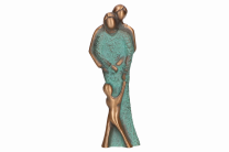 Bronzefigur Eltern mit Kind 14,5 cm