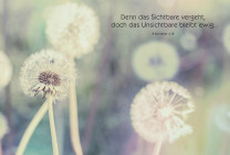 Trauerkarte - Denn das Sichtbare vergeht...