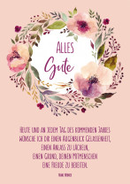Postkarte zum Geburtstag - Alles Gute