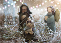 Postkarte zu Weihnachten - Der Herr bewahrt alle...