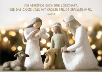 Postkarte zu Weihnachten - Ich verkünde euch eine Botschaft...