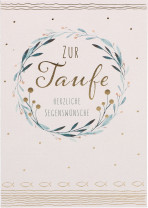 Glückwunschkarte - Zur Taufe herzliche Segenswünsche