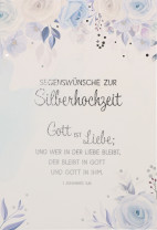 Glückwunschkarte - Segenswünsche zur Silberhochzeit