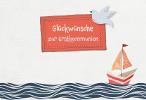 Glückwunschkarte - Glückwünsche zur Erstkommunion