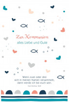 Glückwunschkarte - Zur Kommunion alles Liebe und Gute