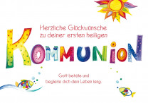 Glückwunschkarte - Herzliche Glückwünsche zu deiner ersten heiligen Kommunion