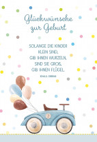 Glückwunschkarte Glückwünsche zur Geburt