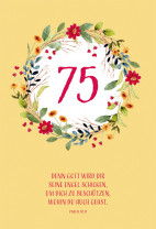 Glückwunschkarte - zum 75. Geburtstag