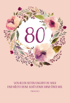 Glückwunschkarte - zum 80. Geburtstag