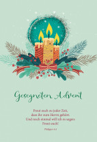 Glückwunschkarte - Gesegneten Advent