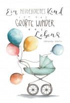 Glückwunschkarte zur Geburt - Wunder des Lebens