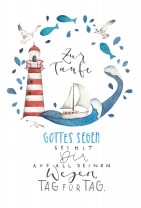 Glückwunschkarte zur Taufe - Gottes Segen sei mit dir...