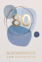 Geburtstagskarte zum 80. - Glückwünsche zum Geburtstag