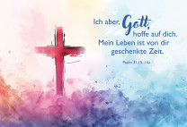 Glückwunschkarte zum Priesterjubiläum - Ich aber, Gott, hoffe auf dich