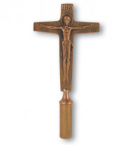Vortragekreuz aus Bronze