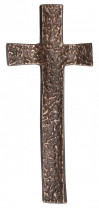 Wandkreuz aus Bronze - Welle