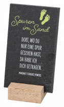 Schiefertafel - Spuren im Sand