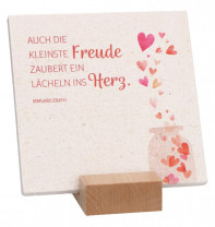 Natursteintafel - Die Freude