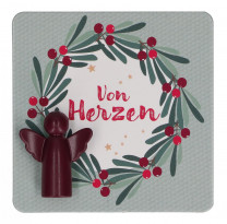 Engelfigur aus Metall - Von Herzen