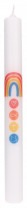Symbolkerze mit Druckmotiv - Regenbogen, Herz, Fisch, Kreuz und Taube
