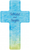 Acrylglas-Kreuz - Schutz und Segen - 8,5 x 14 cm